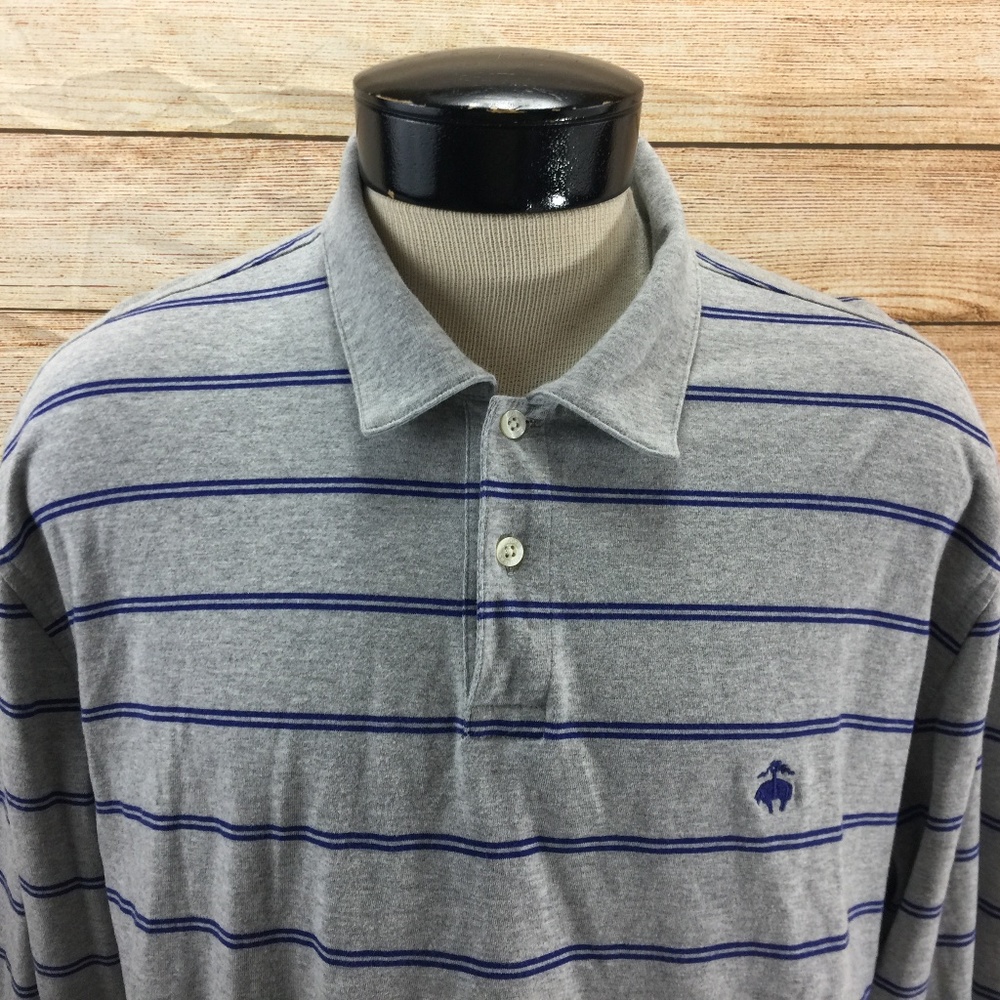 Brooks Brothers Polo Shirt LS Golden Fleece Stripe